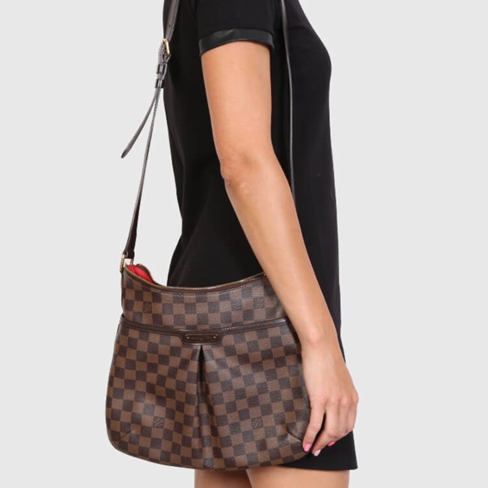 Louis Vuitton Brown Checkered Bloomsbury Crossbody Bag
